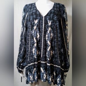 Free People Long Sleeve Printed Tunic